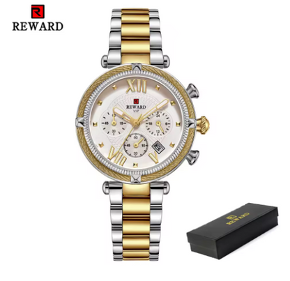 Damen Chronograph Uhr – Luxus Quarzuhr mit Kalender & Stoppfunktion | Wasserdicht & Elegant | Zeyra® | Versand aus DE