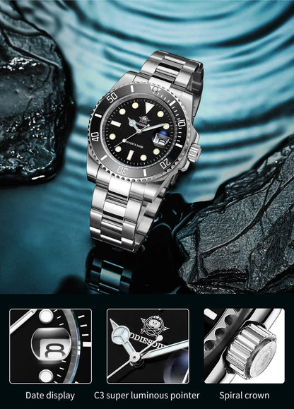 ADDIESDIVE Herren Edelstahl Uhr – Business & Sport Chronograph | Waterproof Quartz Watch | Zeyra® | Luxus für Alltag & Freizeit