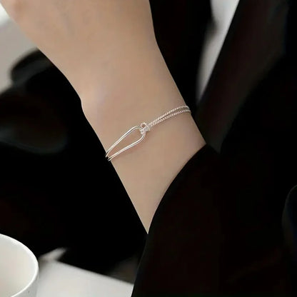925 Sterling Silber Armband Damen – Minimalistisches Geometrisches Design, Elegant & Exquisit | Zeyra | Versand aus D