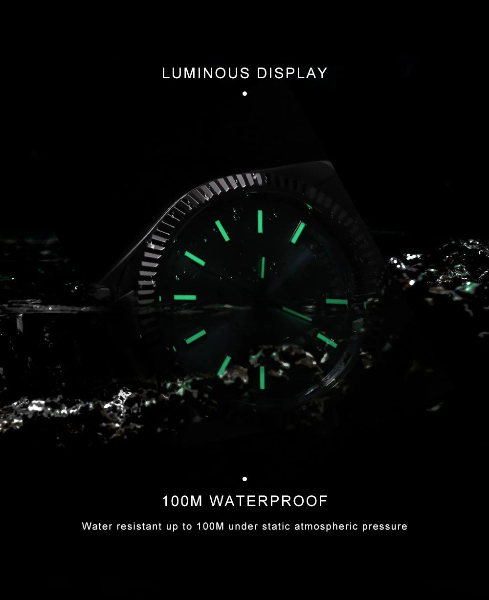 Cadisen DD40 Automatik Herrenuhr – Luxusdesign, MIYOTA 8285, AR-Saphirglas, 100M wasserdicht | Zeyra | Versand aus D
