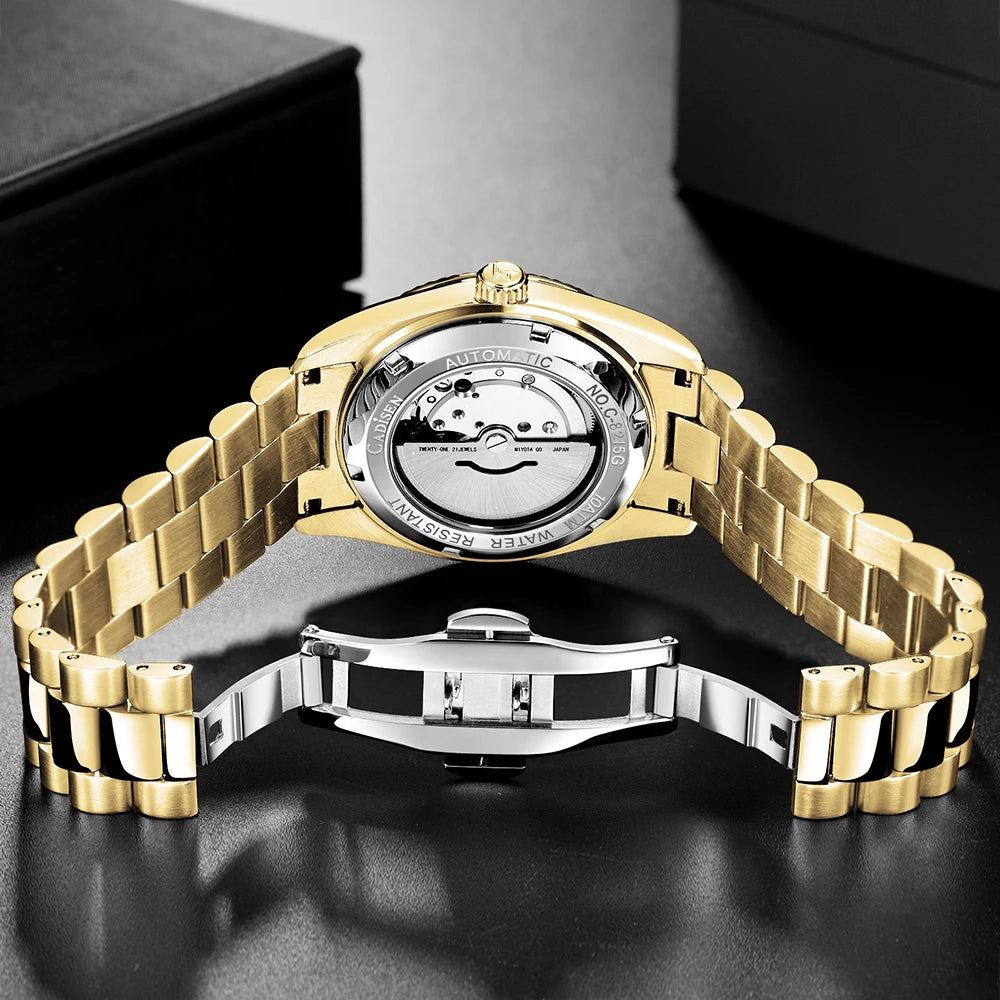Cadisen DD40 Automatik Herrenuhr – Luxusdesign, MIYOTA 8285, AR-Saphirglas, 100M wasserdicht | Zeyra | Versand aus D