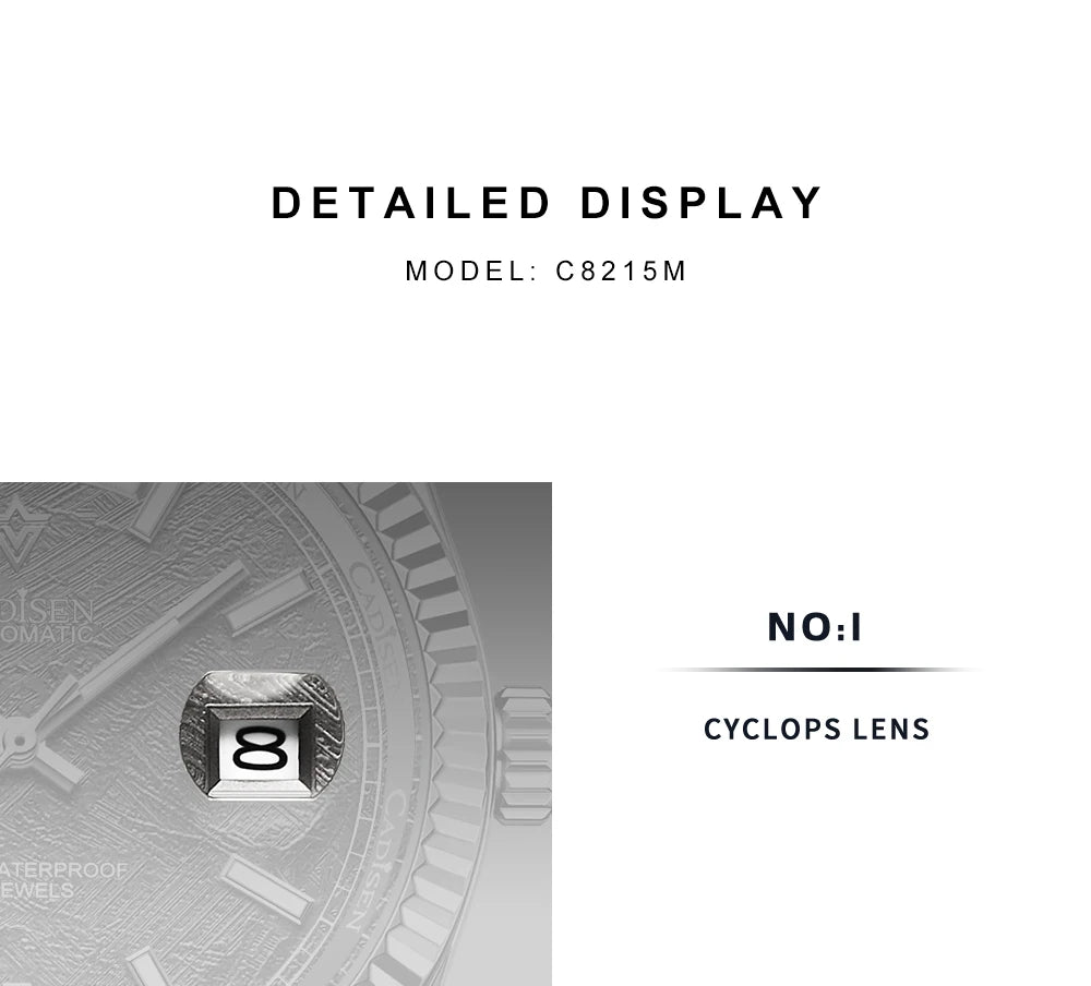 Cadisen DD40 Automatik Herrenuhr – Luxusdesign, MIYOTA 8285, AR-Saphirglas, 100M wasserdicht | Zeyra | Versand aus D