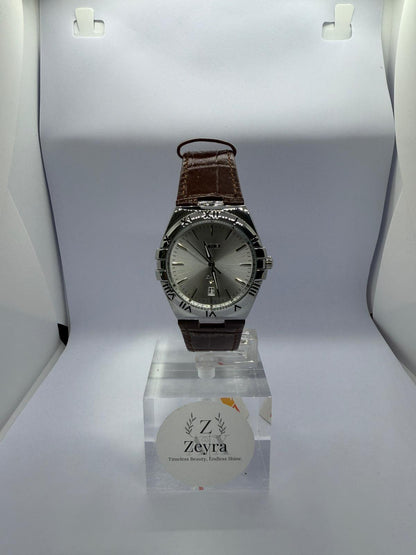 Zeyra NoirImperial – Bi-Color Edelstahl-Armbanduhr mit römischen Ziffern & Datumsanzeige | Dunkles Zifferblatt | Quarzwerk | Versand aus DE