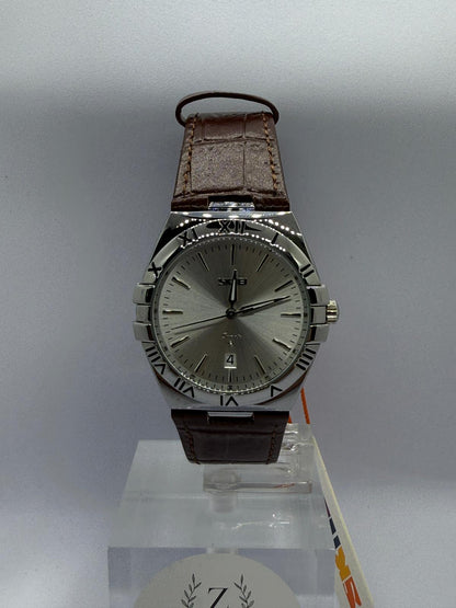 Zeyra NoirImperial – Bi-Color Edelstahl-Armbanduhr mit römischen Ziffern & Datumsanzeige | Dunkles Zifferblatt | Quarzwerk | Versand aus DE