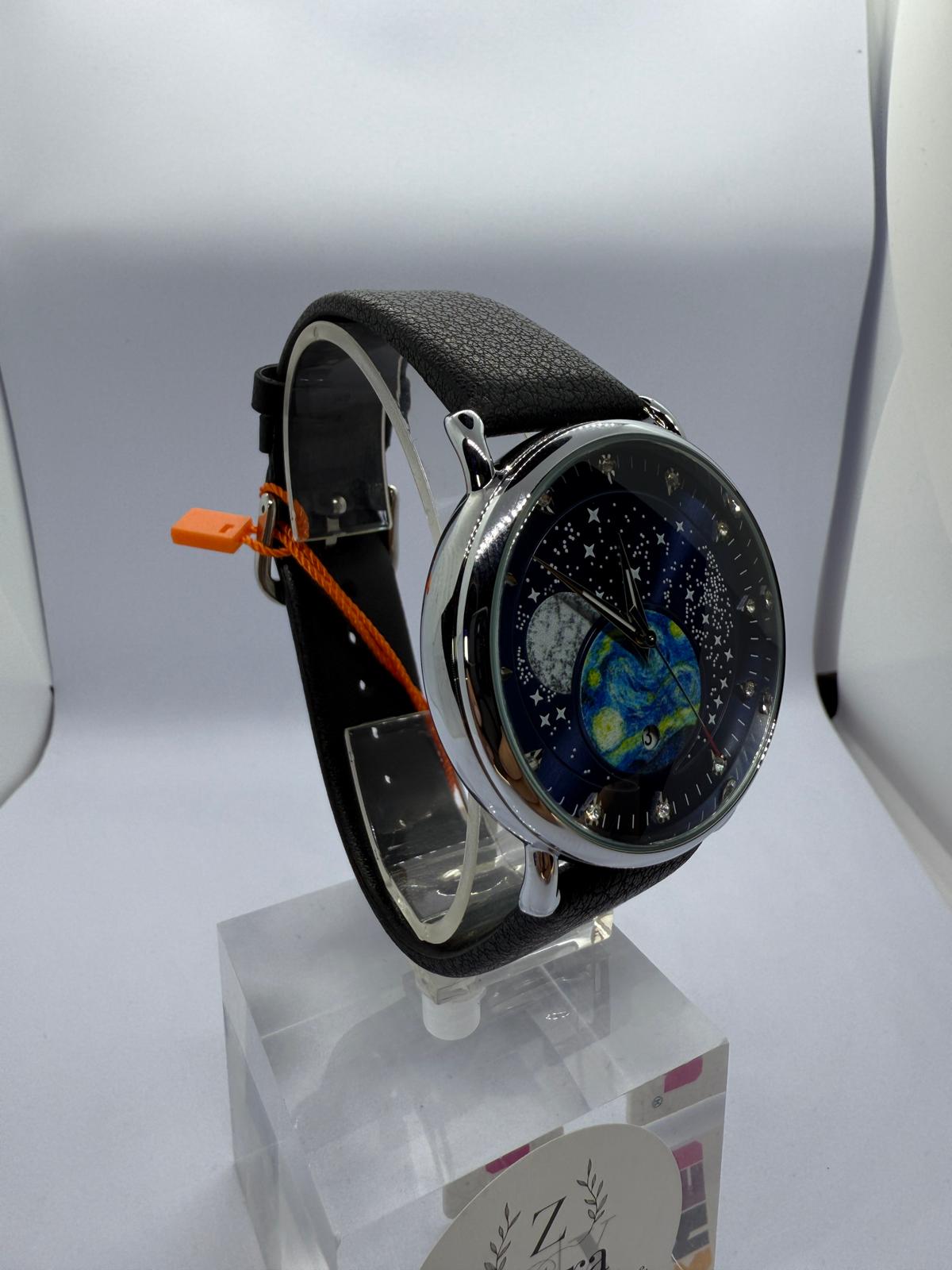 Zeyra CelestiaNova – Kosmos-Armbanduhr mit Planetendesign & Edelstahl-Meshband | Künstlerisches Zifferblatt | Quarzwerk | Versand aus DE