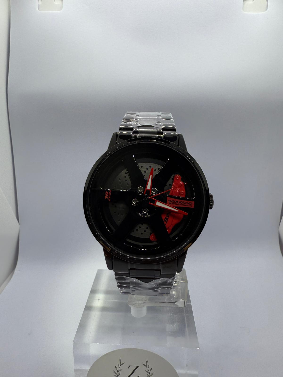 Zeyra TurboWheel – Racing-Armbanduhr im Felgendesign | Edelstahlband | Neon-/Gelb-Varianten | Quarzwerk | Versand aus DE