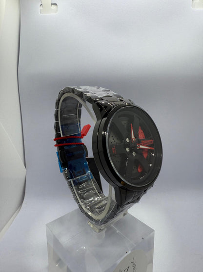 Zeyra TurboWheel – Racing-Armbanduhr im Felgendesign | Edelstahlband | Neon-/Gelb-Varianten | Quarzwerk | Versand aus DE