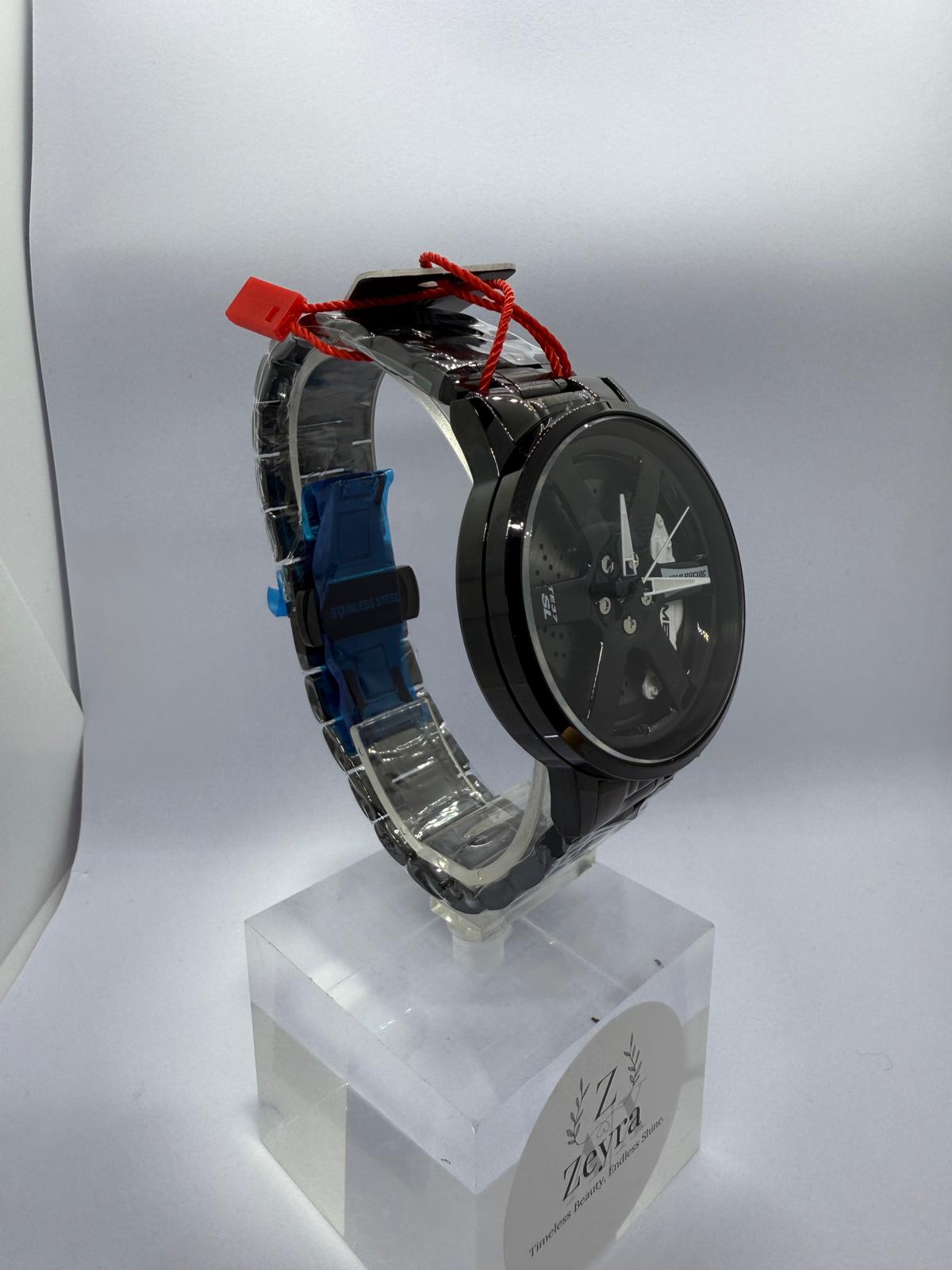 Zeyra TurboWheel – Racing-Armbanduhr im Felgendesign | Edelstahlband | Neon-/Gelb-Varianten | Quarzwerk | Versand aus DE