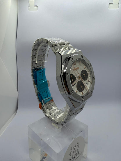 Zeyra RoyalChrono – Luxus-Chrono-Armbanduhr im Royal-Oak-Design | Gold & Silber Varianten | Edelstahlarmband | Quarzwerk | Versand aus DE