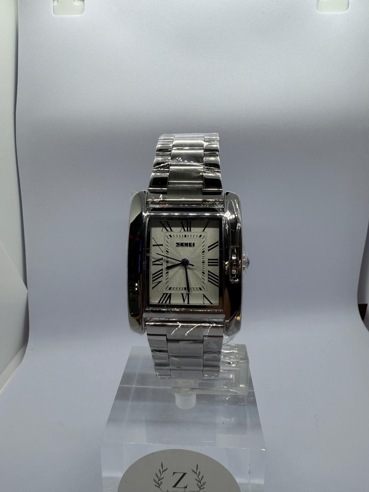 Zeyra Classic Roman – Rechteckige Quarz-Armbanduhr in Roségold | Edelstahlarmband | Versand aus Deutschland