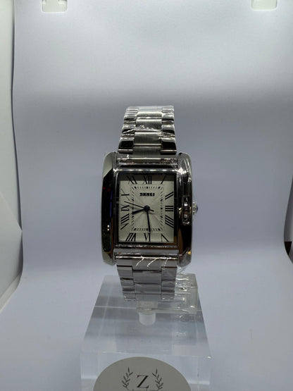 Zeyra Classic Roman – Rechteckige Quarz-Armbanduhr in Roségold | Edelstahlarmband | Versand aus Deutschland