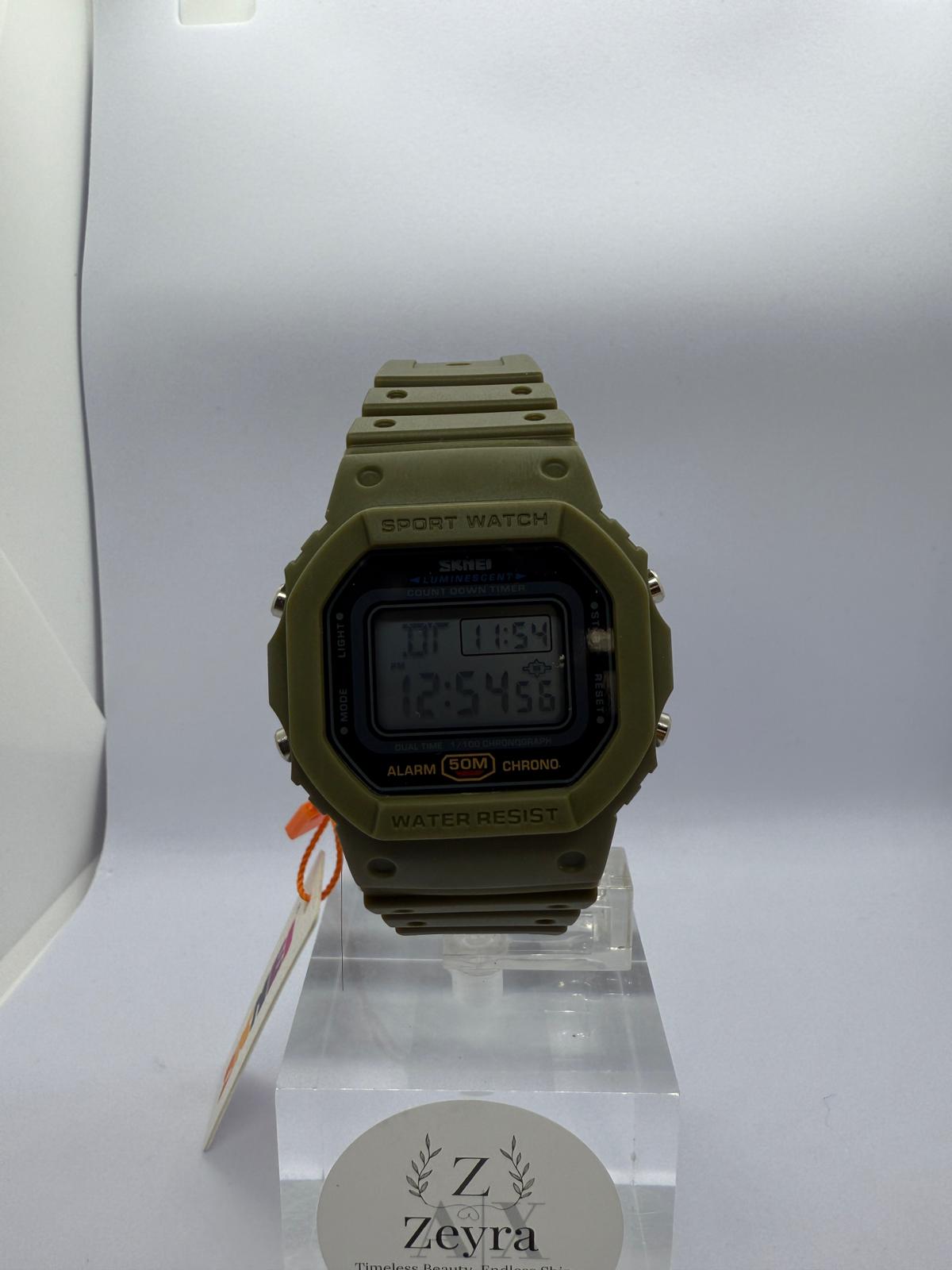 Zeyra ShadowTact – Digitale Tactical-Uhr im Camouflage-Design | 50M Wasserdicht | Alarm & Chrono | Robust & Outdoor-tauglich | Versand aus DE
