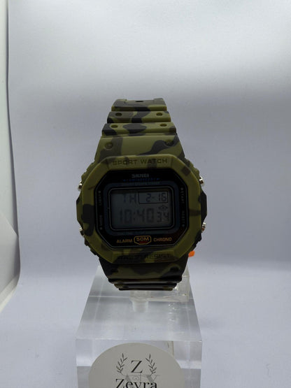 Zeyra ShadowTact – Digitale Tactical-Uhr im Camouflage-Design | 50M Wasserdicht | Alarm & Chrono | Robust & Outdoor-tauglich | Versand aus DE