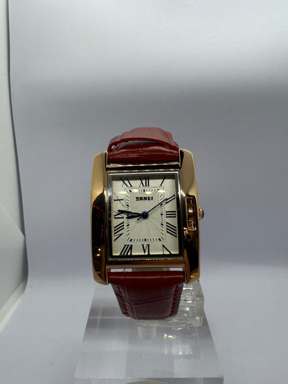 Zeyra Classic Roman – Rechteckige Quarz-Armbanduhr in Roségold | Edelstahlarmband | Versand aus Deutschland