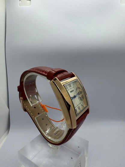 Zeyra Classic Roman – Rechteckige Quarz-Armbanduhr in Roségold | Edelstahlarmband | Versand aus Deutschland