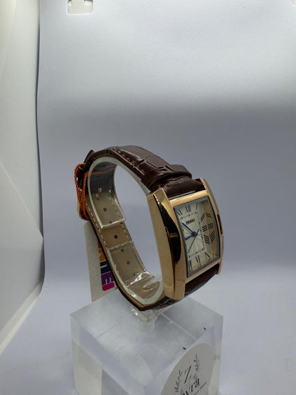 Zeyra Classic Roman – Rechteckige Quarz-Armbanduhr in Roségold | Edelstahlarmband | Versand aus Deutschland