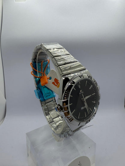 Zeyra NoirImperial – Bi-Color Edelstahl-Armbanduhr mit römischen Ziffern & Datumsanzeige | Dunkles Zifferblatt | Quarzwerk | Versand aus DE