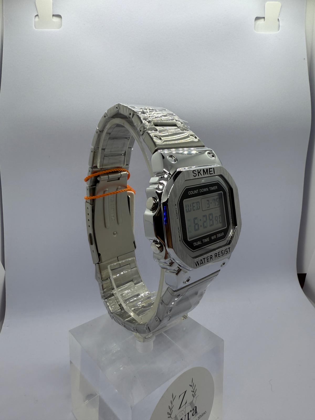 Zeyra Steel Retro – Unisex Digitaluhr mit Metallarmband | Zeyra | Versand aus DE