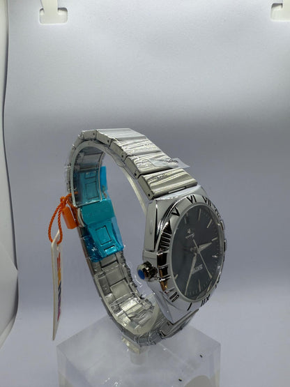 Zeyra NoirImperial – Bi-Color Edelstahl-Armbanduhr mit römischen Ziffern & Datumsanzeige | Dunkles Zifferblatt | Quarzwerk | Versand aus DE