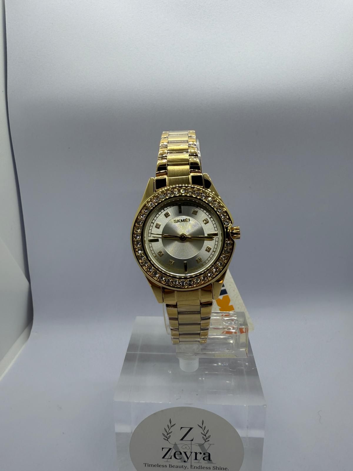 Zeyra Crystal Luxe – Damen Quarz Uhr mit Kristalllünette | Zeyra | Versand aus DE