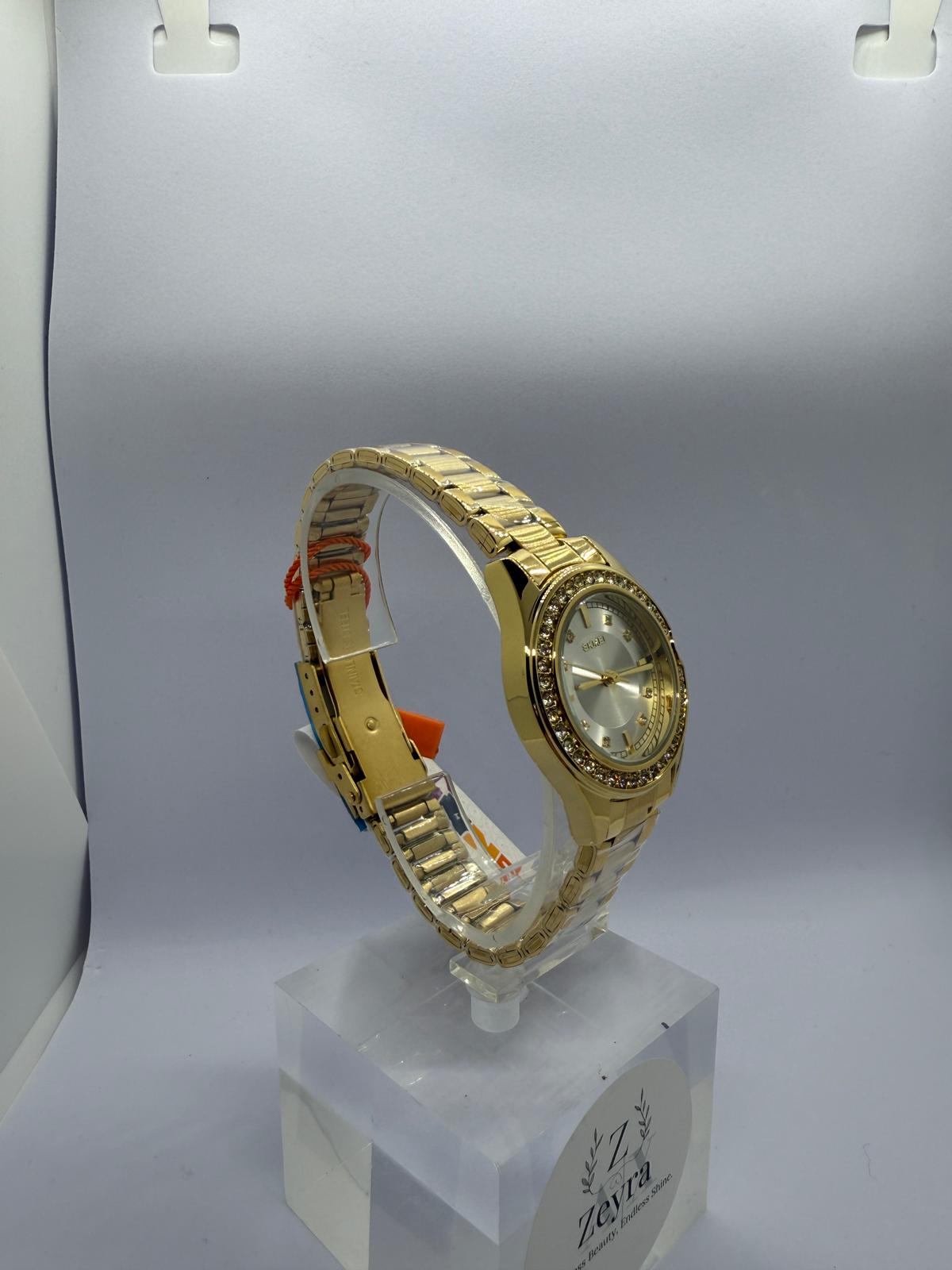 Zeyra Crystal Luxe – Damen Quarz Uhr mit Kristalllünette | Zeyra | Versand aus DE