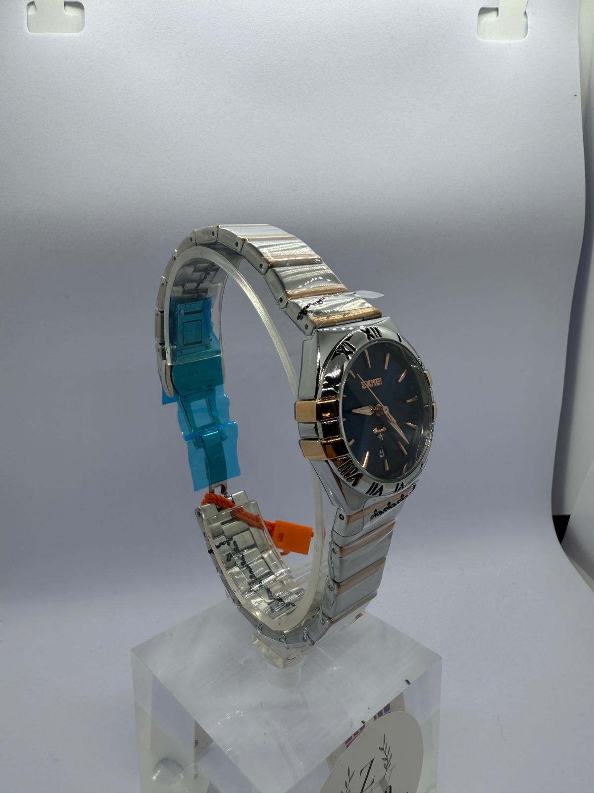 Zeyra AurumLine – Edelstahl-Armbanduhr mit Datum & römischen Ziffern | Silber & Bi-Color Optionen | Quarzwerk | Versand aus DE