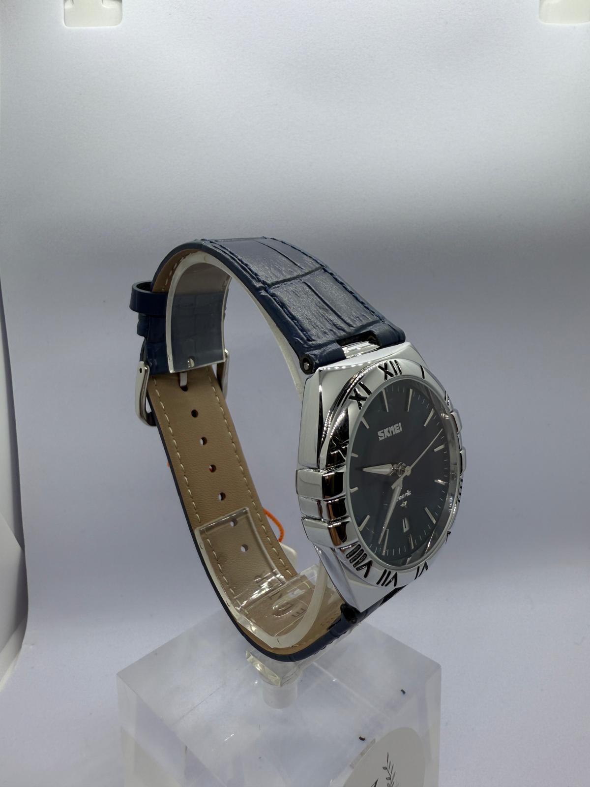 Zeyra NoirImperial – Bi-Color Edelstahl-Armbanduhr mit römischen Ziffern & Datumsanzeige | Dunkles Zifferblatt | Quarzwerk | Versand aus DE