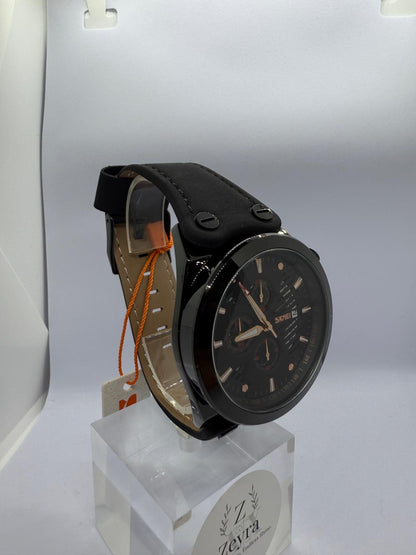 Zeyra ChronoVenture – Herren-Armbanduhr mit Echtlederband & Chrono-Optik | Tachymeter-Design | Quarzwerk | Versand aus DE