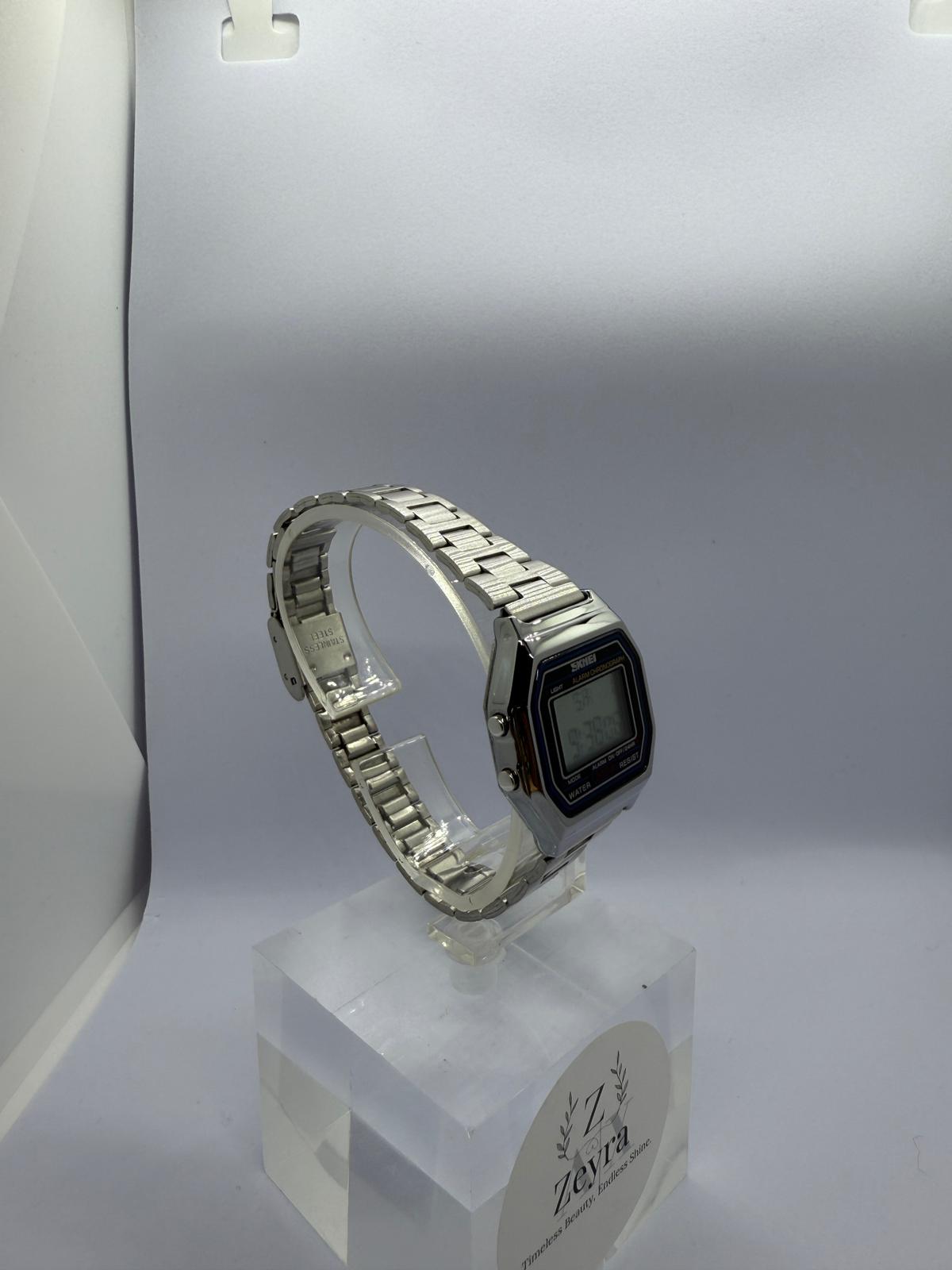 Zeyra Steel Retro – Unisex Digitaluhr mit Metallarmband | Zeyra | Versand aus DE