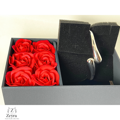 Zeyra Argent – Elegante Spange in Silberoptik mit Tropfendesign | Zeyra | Versand aus DE