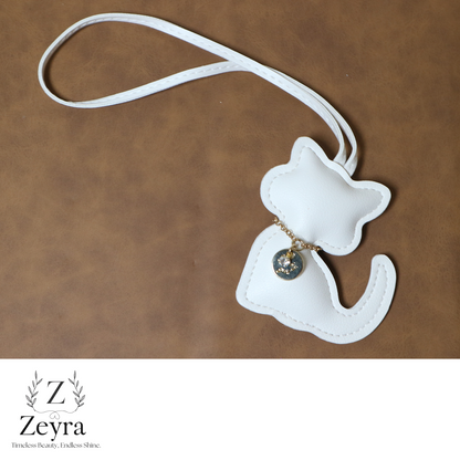 Luna Cat – Taschenanhänger in Katzenform mit Glitzer-Detail | Zeyra | Versand aus DE